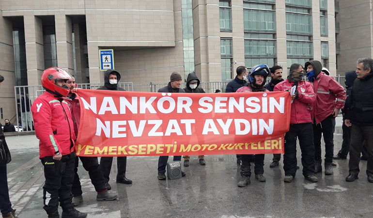 Yemeksepeti işçilerinden Nevzat Aydın’a suç duyurusu: Nankör sensin