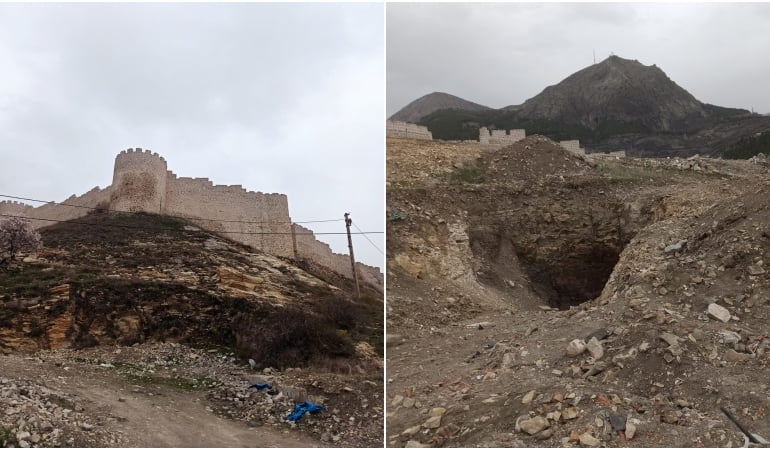 Bayrak direği kazısında sarnıç çıktı
