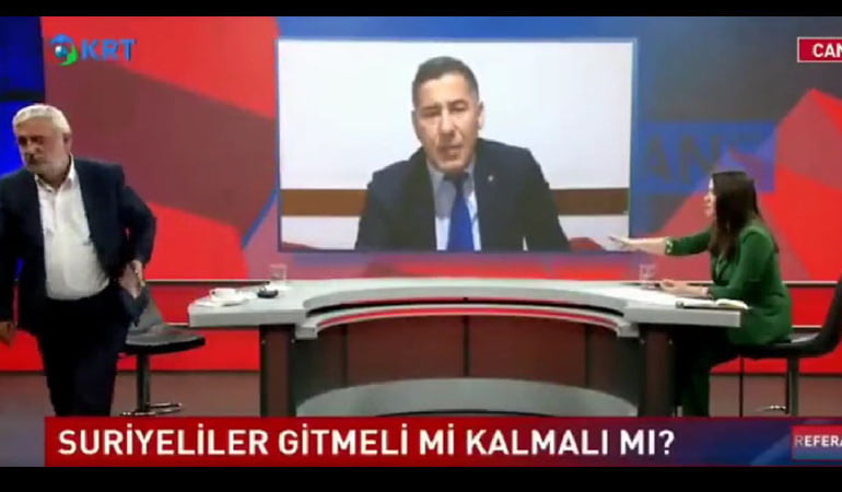Ekranda ‘Türkçe’ kavgası… Canlı yayını terk etti