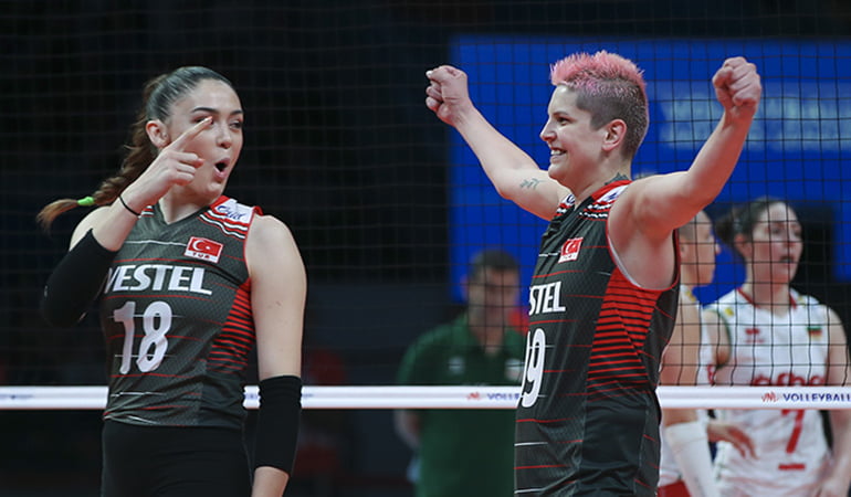 A Milli Kadın Voleybol Takımı, Milletler Ligi’nde Bulgaristan’ı 3-0 yendi