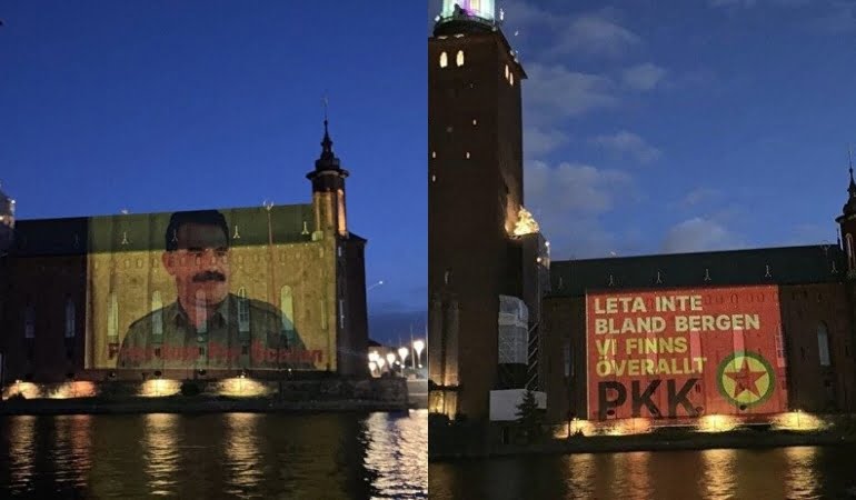 İsveç’ten skandal görüntüler! Öcalan ve PKK propagandası yaptılar