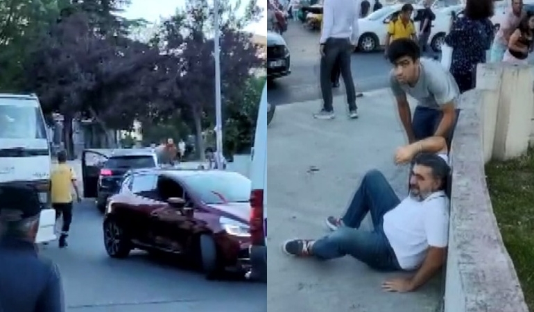 Trafikte dehşet! Otomobille yayaları ezdi…