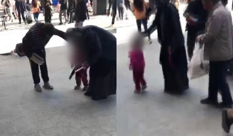 Kahreden görüntü… Şiddet uygulanarak dilendirilen çocuklar kamerada