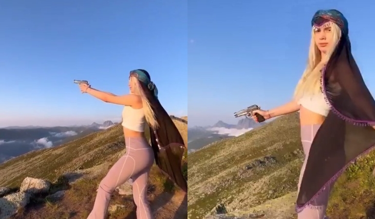 Aleyna Tilki’nin silahlı videosu gündem oldu