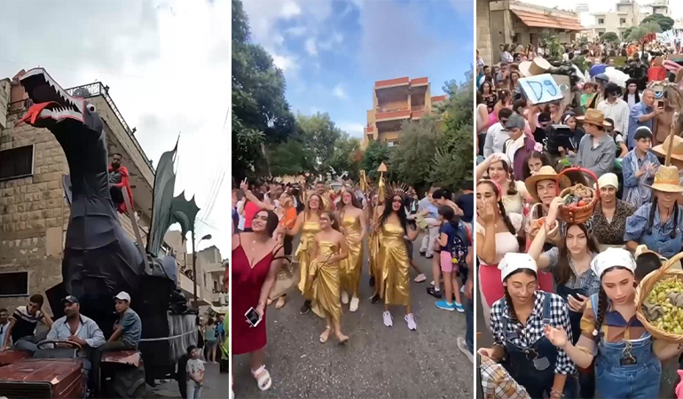 Suriye sokaklarında kutlanan Marmarita Karnavalı’ndan görüntüler
