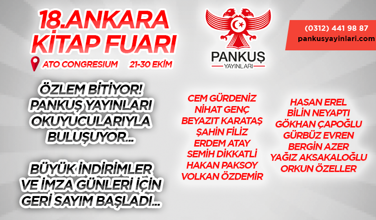 Pankuş Yayınları yazarları Ankara Kitap Fuarı’nda okurlarıyla buluşuyor