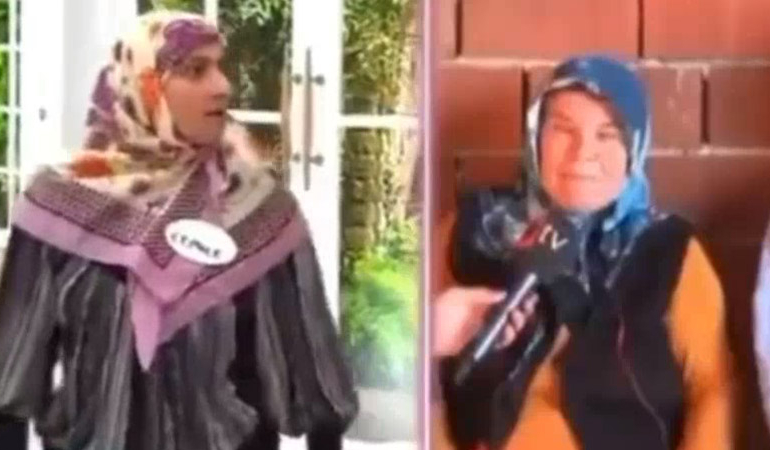 Canlı yayında kaynana taklidi sosyal medyayı yıktı
