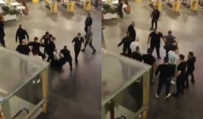 Eğlence mekanında hesap kavgası kamerada