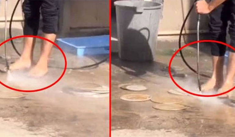Pizza zincirinde mide bulandıran görüntüler!