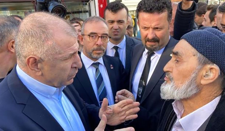 Özdağ, destek istediği yaşlı adamın hakaretini böyle susturdu