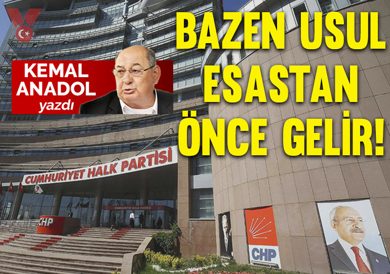Bazen usul esastan önce gelir!