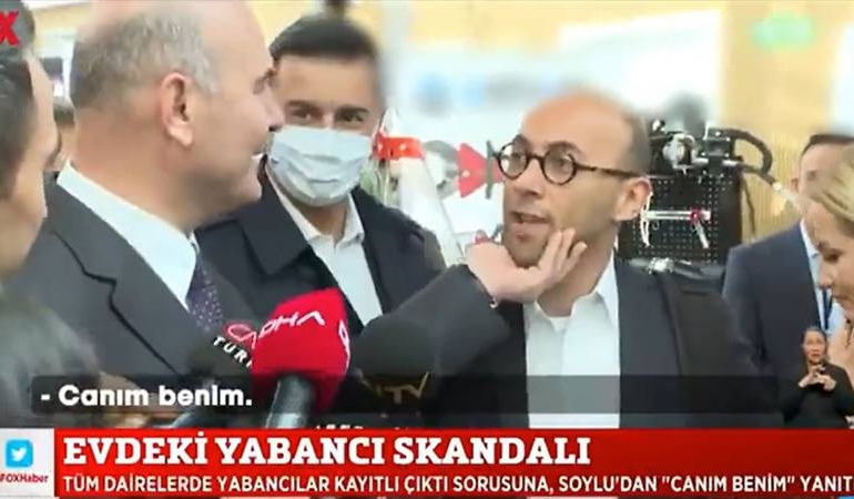 Bakan Soylu, soru soran muhabirin çenesini okşadı, ‘canım benim’ dedi