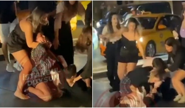 Sosyete kavgası kamerada
