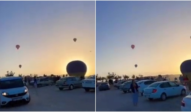 Kapadokya’da balona binemeyen Türklerin videosu gündem oldu