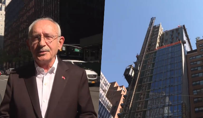 Kılıçdaroğlu, ABD’deki TÜRKEN gökdeleninin önünden Erdoğan’a seslendi