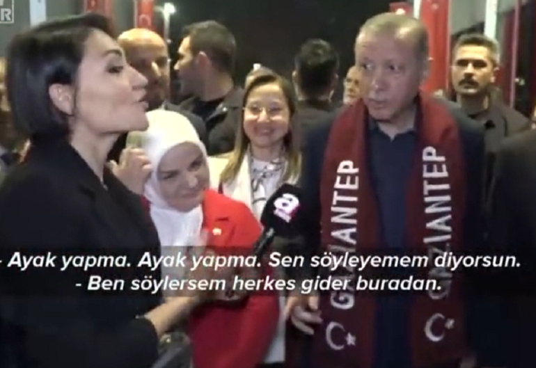 Erdoğan’dan A Haber muhabirine: Ayak yapma