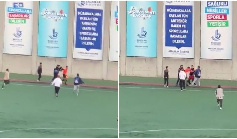 Bağcılar’da hakeme saldırı