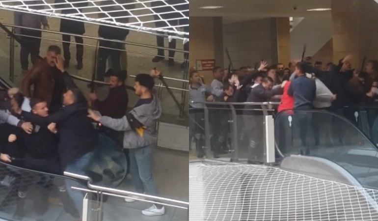 Adliyede güvenlik görevlilerine coplu saldırı