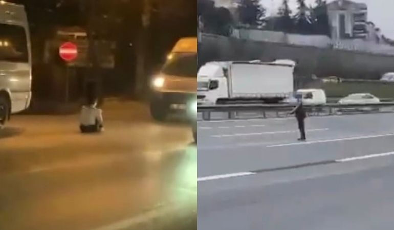 TEM’de dehşete düşüren anlar!