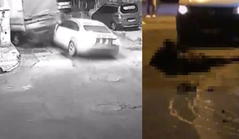 Kız kardeşini araçta görünce kaputa atladı