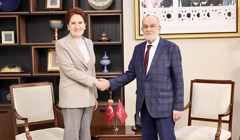 Meral Akşener Temel Karamollaoğlu’nu ziyaret etti