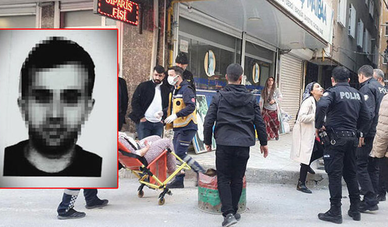 Boğazını kestiği eşine müdahale eden sağlıkçıları eve kilitledi