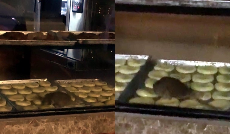 Poğaçaların arasında gezen fare!