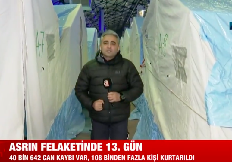 A Haber’in deprem çadırı haberi gündem oldu: Şimdi antreden geçerek salona geldik…
