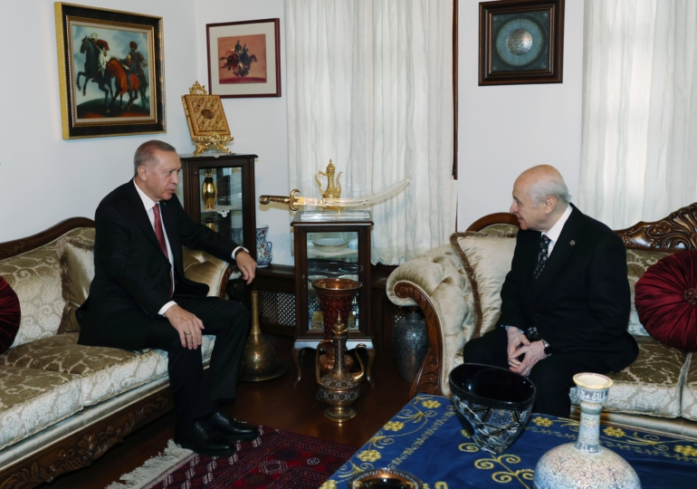 Erdoğan, Bahçeli’yi evinde ziyaret etti