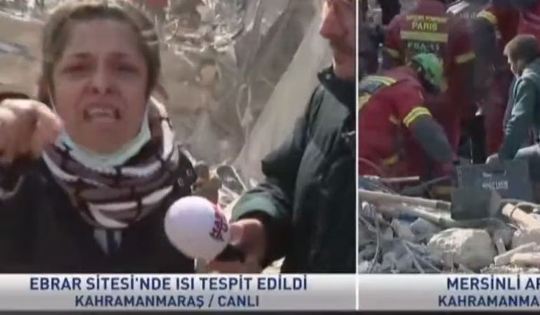 Depremzede, HaberTürk’e ağlayarak isyan etti: Habercilik bu mu?