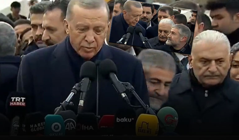 Nureddin Nebati ve Binali Yıldırım arasında kameraya girme savaşı
