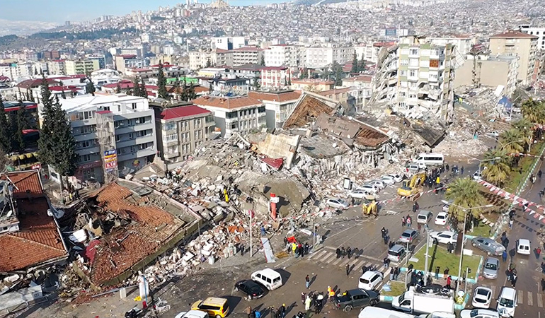 Dron görüntüleri, yıkımın boyutunu gözler önüne serdi