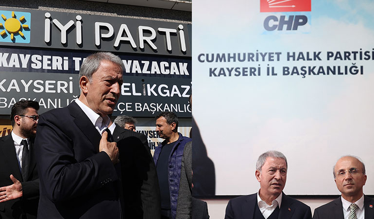Hulusi Akar’dan CHP ve İYİ Parti’ye ziyaret