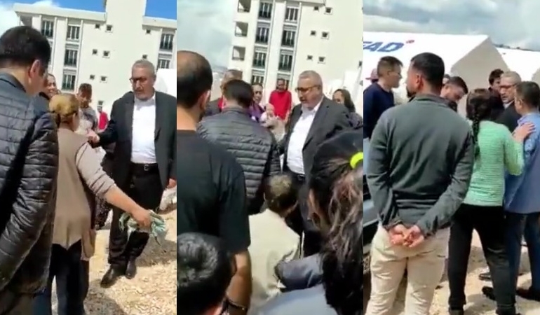 Belediye başkanından ‘Neredeydiniz?’ diyen depremzedeye: Benim getirttiğim çadırlarda kalıyorsun