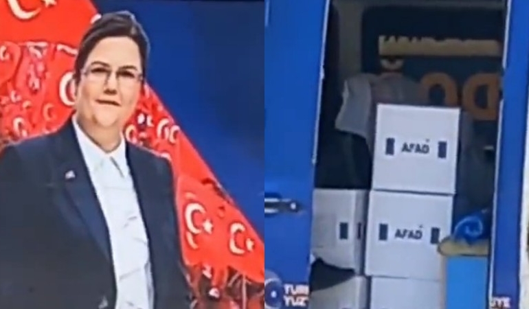 Yardım kolileri seçim aracından çıktı: Derya Yanık’tan açıklama…