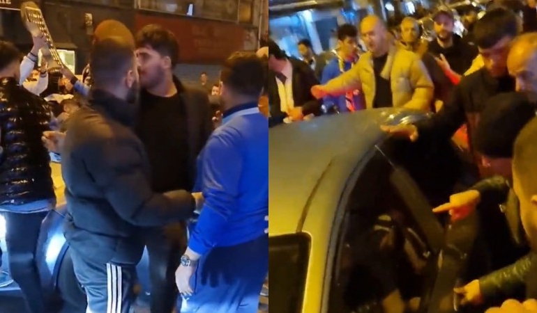 Fenerbahçe stadının önünde gergin anlar