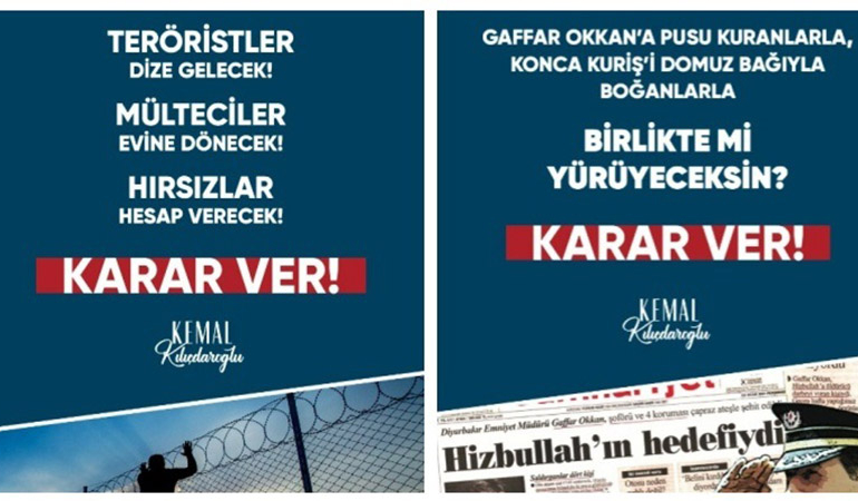 CHP’nin ikinci tur afişlerine ‘milliyetçi’ güncelleme