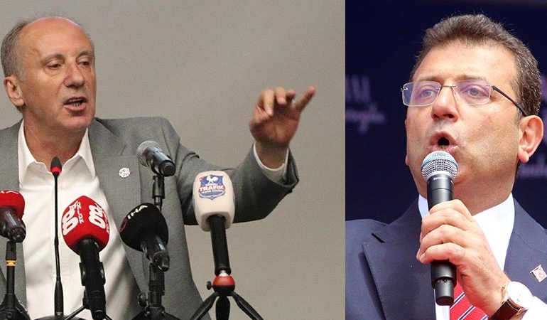İmamoğlu, Muharrem İnce’ye miting kürsüsünden taş attı