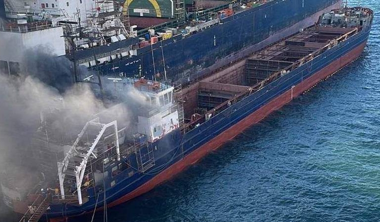 Yalova Tersanesi’ndeki Rus gemisinde yangın