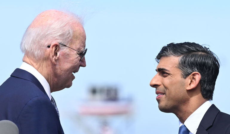 Biden, Beyaz Saray’da Sunak’ı ağırladı: NATO müttefikleri olarak…