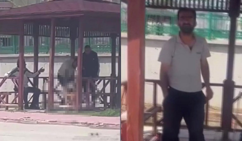 Dehşete düşüren görüntüler: Köpeği kemerle dövdü!