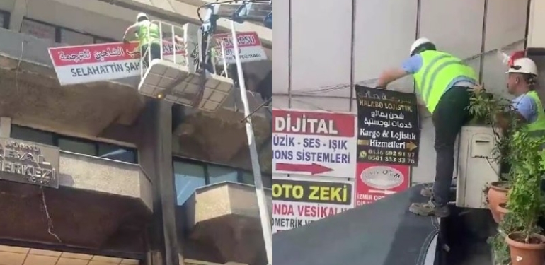 İzmir’de Arapça tabelalar kaldırıldı: Tunç Soyer’den açıklama…