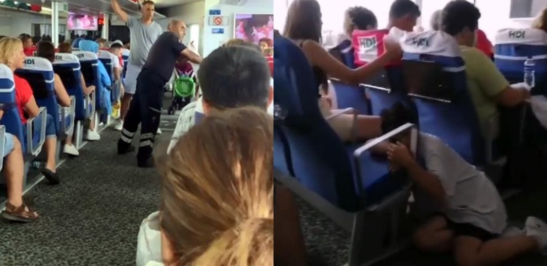 Marmara Denizi’nin ortasında korku dolu anlar