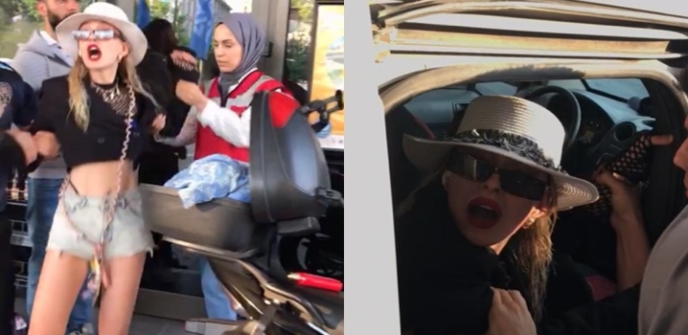 Gözaltına alınınca polis merkezini birbirine kattı