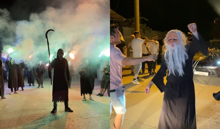 ‘Çığlık’ ve ‘gulyabani’ elinde orakla çiftetelli oynadı