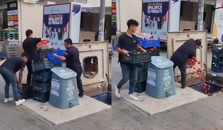 Pendik’te çöpe dökülen domateslerle ilgili açıklama geldi