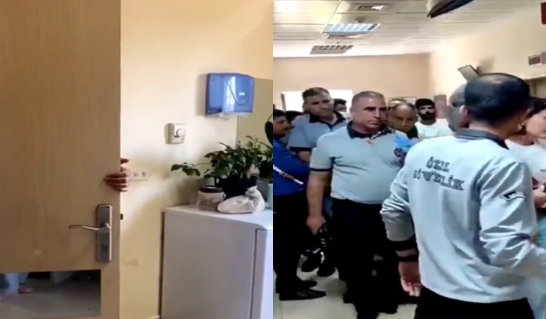 Mesaisi biten doktoru odasından çıkarmadılar