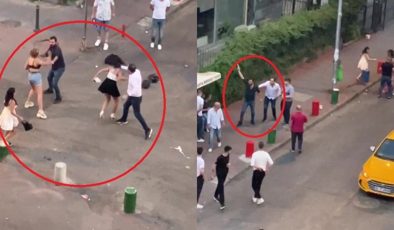 Kadınlara saldıran sarhoşlar polis çıktı… Gözaltına alındılar!