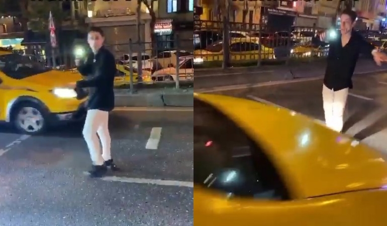 Trafikte denetim yapan futbolcu gözaltına alındı