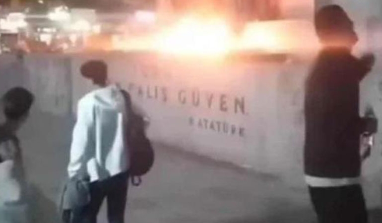 Ankara Güvenpark’taki anıtta yangın
